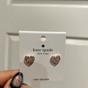 Kate Spade Silver Heart Stud Earrings